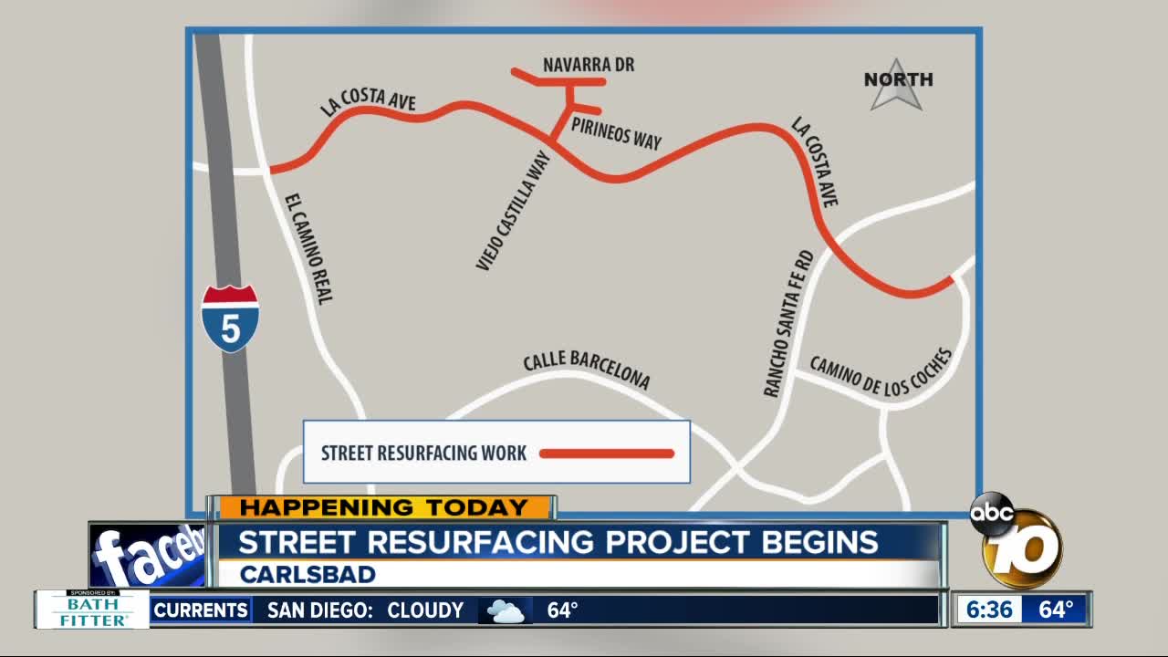 Crews to resurface streets around Carlsbad