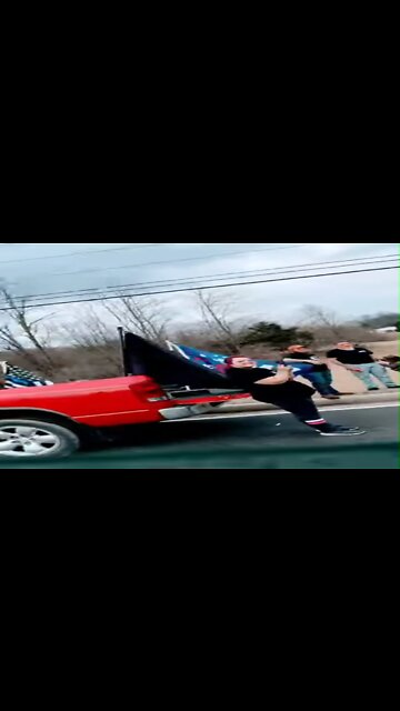 Peoples Convoy loved my Trump Flag