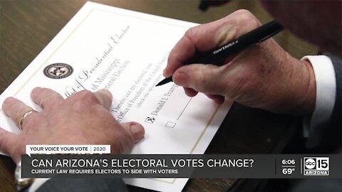 Can Arizona's electoral votes change?