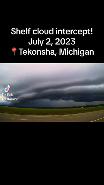 Shelf Cloud Intercept in Michigan!