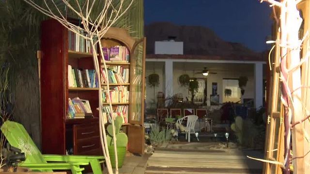 Retired professor creates community library outside his home