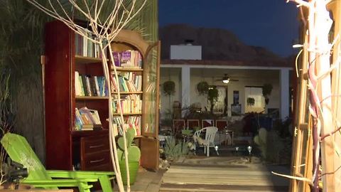 Retired professor creates community library outside his home