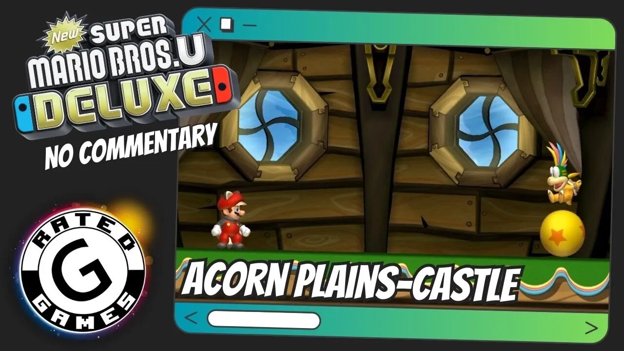 Acorn Plains-Castle - Lemmy's Swingback Castle ALL Star Coins - New Super Mario Bros U Deluxe No Com