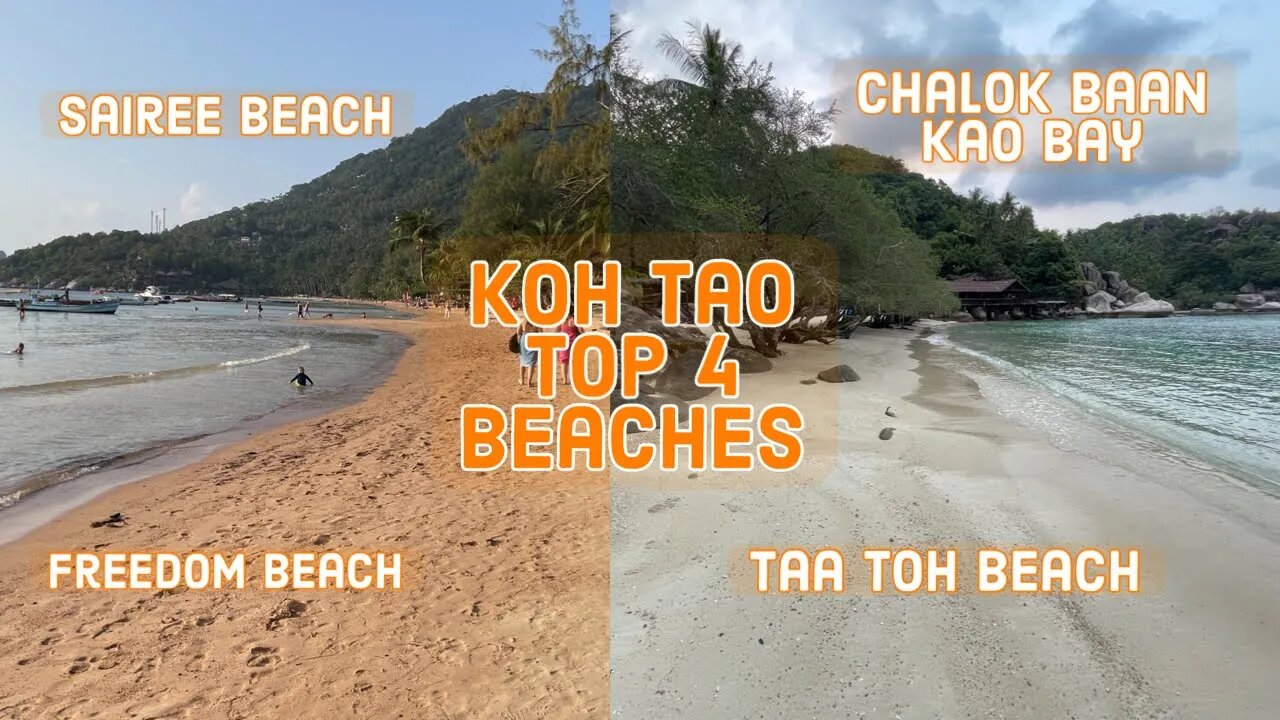 Top 4 Beaches on Koh Tao By Drone - Thailand 2023 With A Bonus Beach