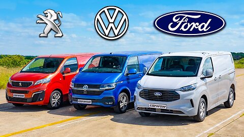 Fastest Van DRAG RACE: Ford v VW v Peugeot