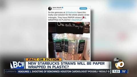 New Starbucks straws still plastic?