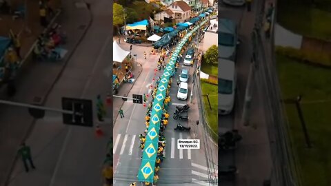 EM BRUSQUE SC HOJE - ABERTURA DA MAIOR BANDEIRA EM EXTENÇÃO DO BRASIL, 160 METROS🇧🇷