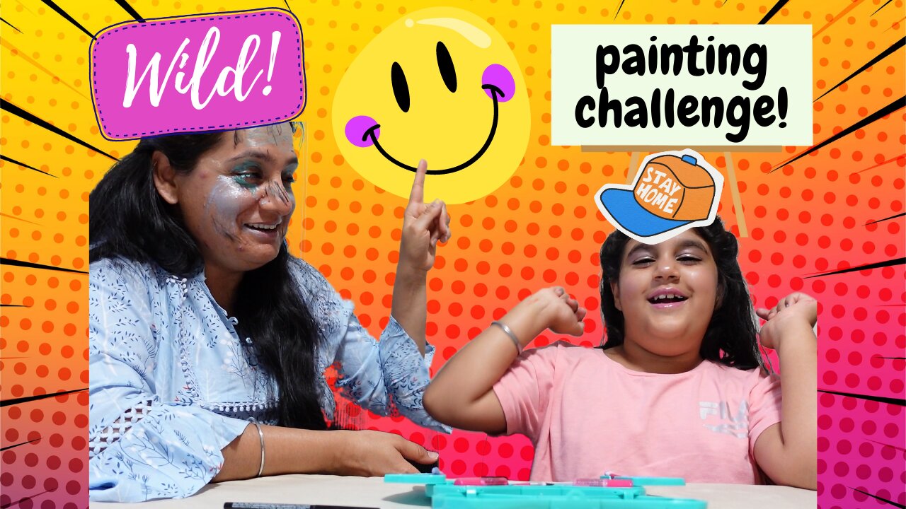 Face Painting challenge for kids at Home with her Mom - WizBanee
