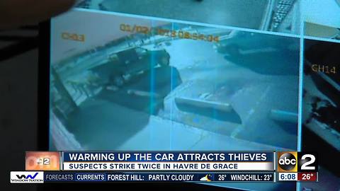 Warming up the car attracts thieves