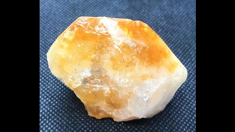 Citrine Crystal Rough Facet Loose Gem Raw 35mm