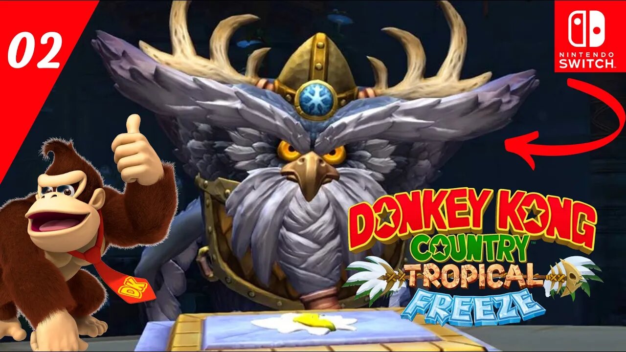 Donkey Kong Country Tropical Freeze - Parte 2: CORUJÃO É FACIL PERTO DAS FASES (Nintendo Switch)