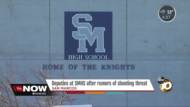 Deputies at San Marcos high after rumors of threat