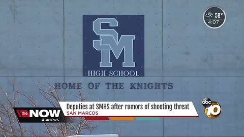 Deputies at San Marcos high after rumors of threat