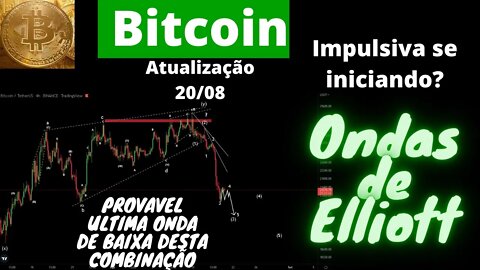 Bitcoin iniciou sua ultima onda de queda com alvo na renovação do fundo anterior | ONDAS DE ELLIOTT