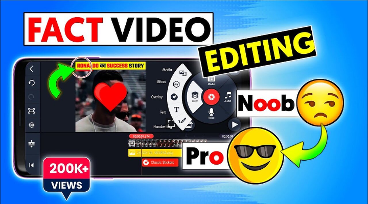 How To Edit Facts Video In Kinemaster - {Noob 😔 To Pro 😎 Level}