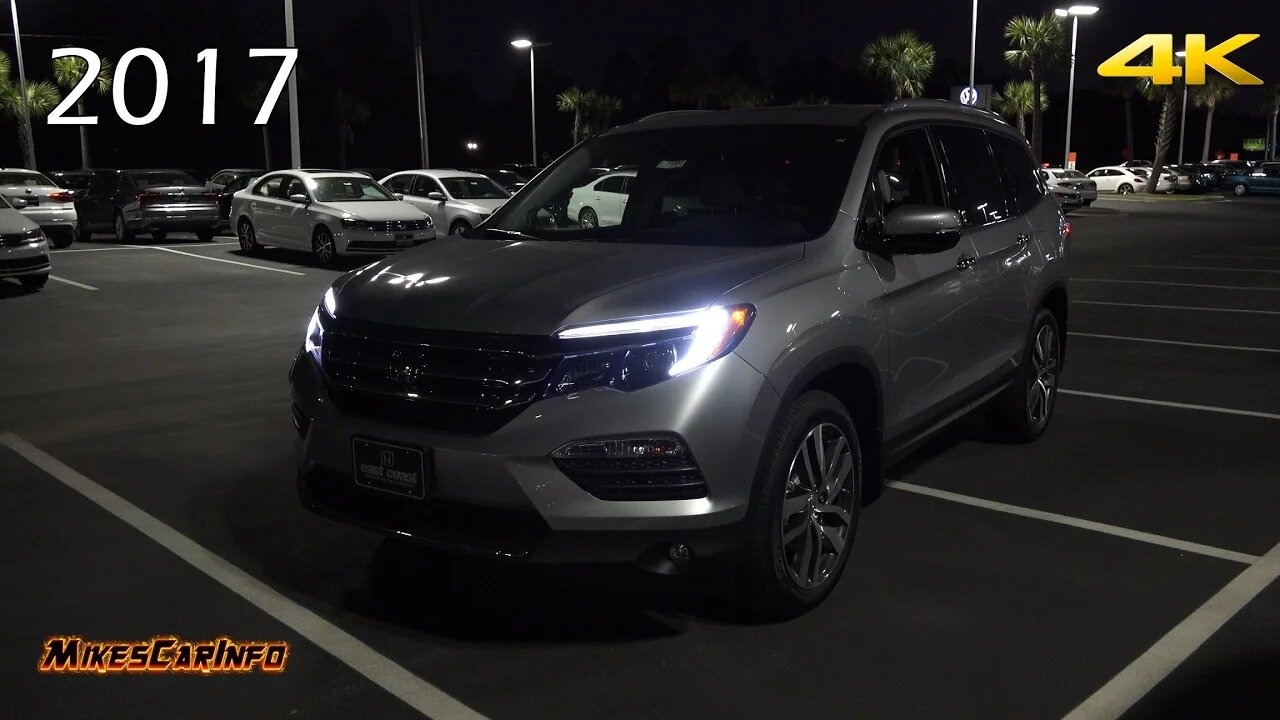 AT NIGHT: 2017 Honda Pilot Touring - Interior and Exterior Lighting in 4K