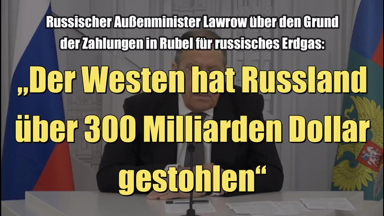 Lawrow über den Grund der Zahlungen in Rubel für russisches Erdgas (Rete 4 I 01.05.2022)