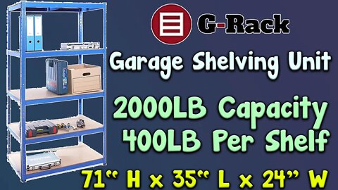 Garage Shelving Units 71" H x 35" L x 24" W - Heavy Duty 2000LB Capacity (400LB Per Shelf)