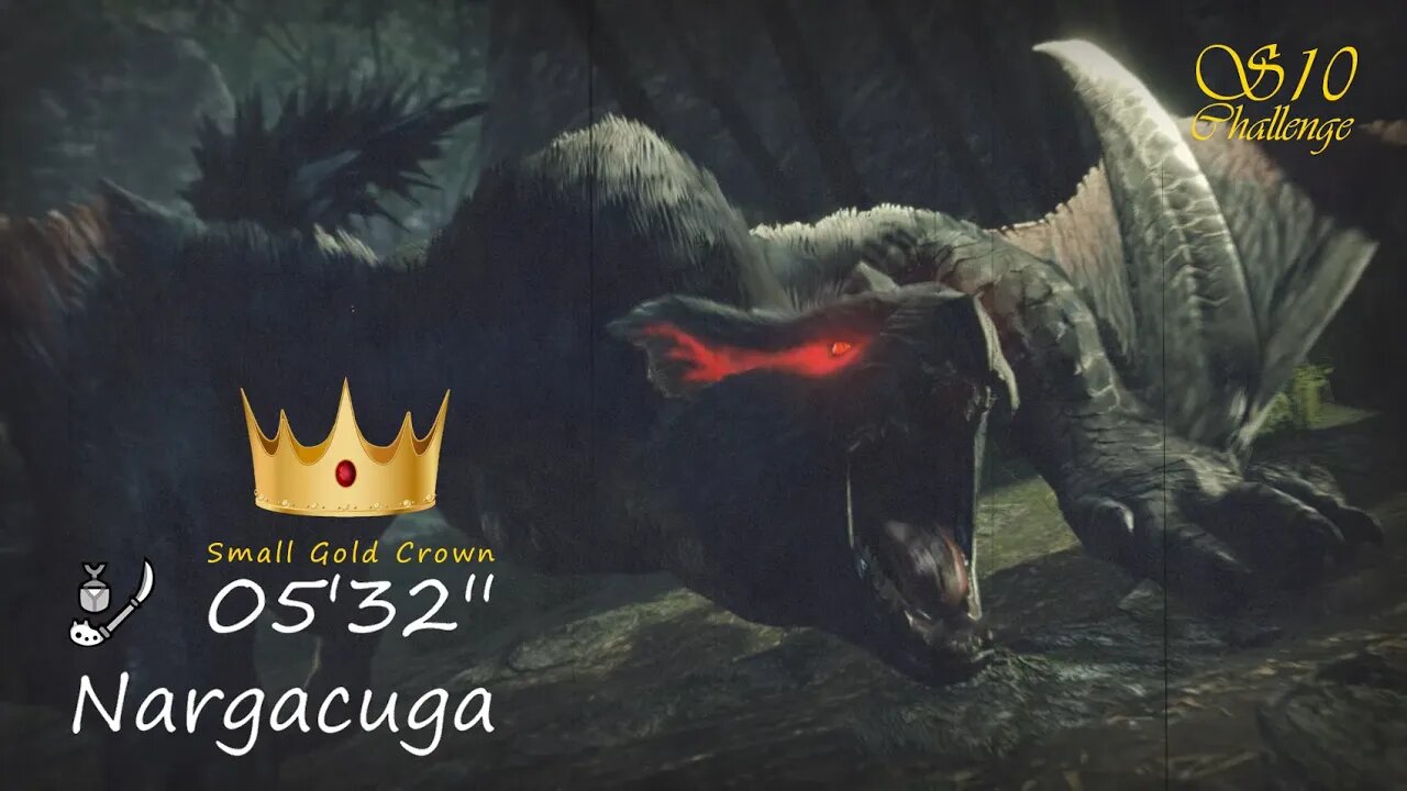 Nargacuga (05'32'') [Small Gold Crown] - S10 Challenge | Insect Glaive | Monster Hunter Rise