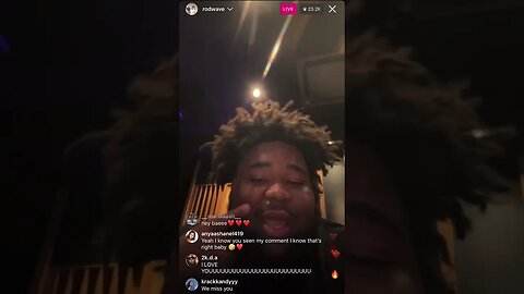 ROD WAVE IG LIVE: Vibing To Music In His Whip (11/03/23)