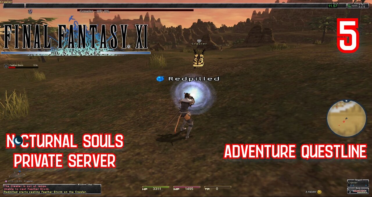 Let's Play Final Fantasy XI - Nocturnal Souls - Private Server - (Part 5) Commentary PC