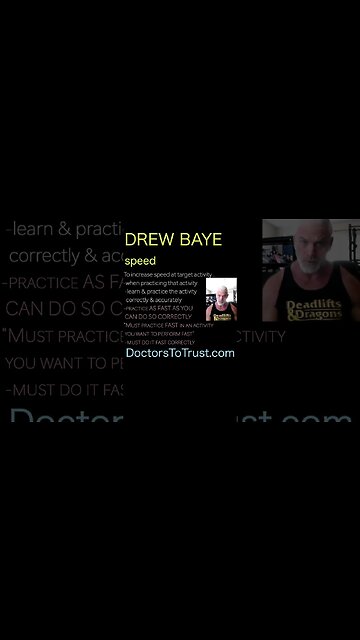 Drew Baye. -practice AS FAST AS YOU. CAN DO SO CORRECTLY