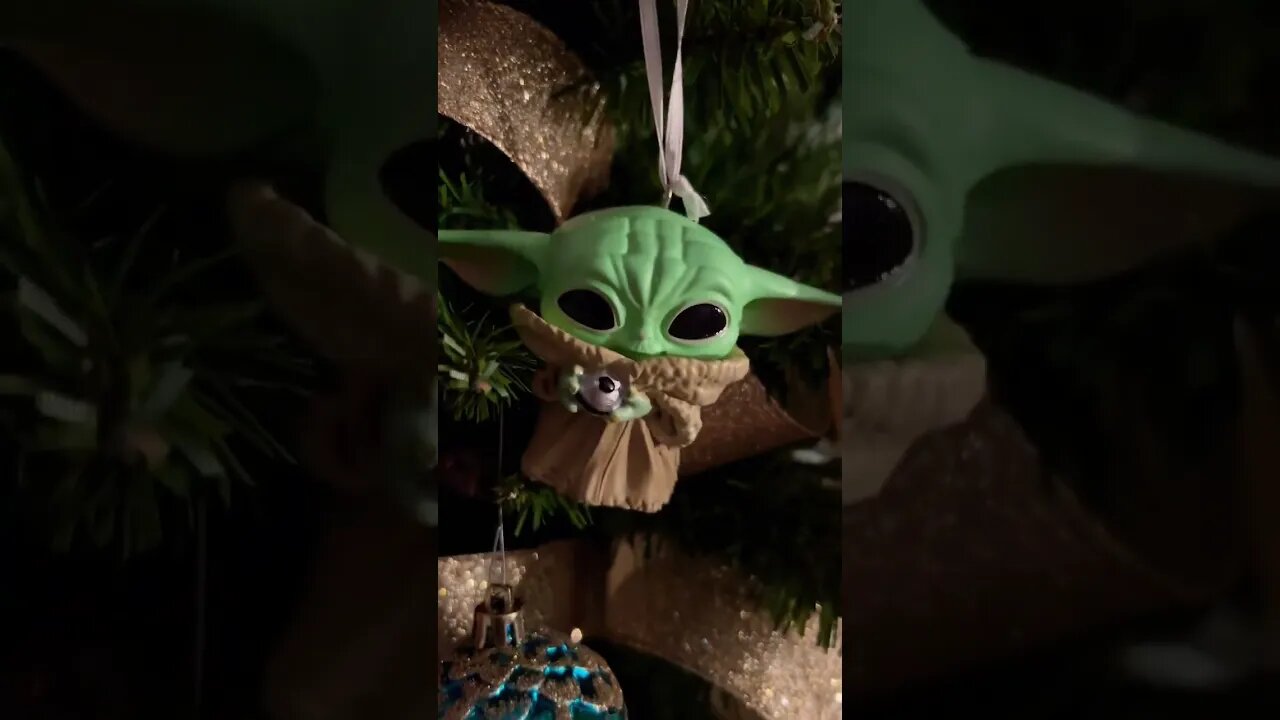 Baby Yoda and Captain America Christmas Ornaments