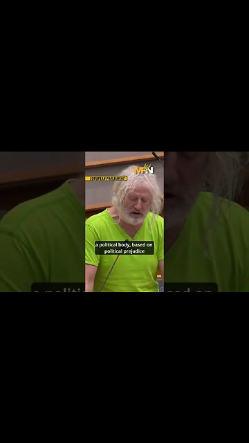 Irish MEP Mick Wallace addressing the European Parliament on the issues of state imposed sanctions