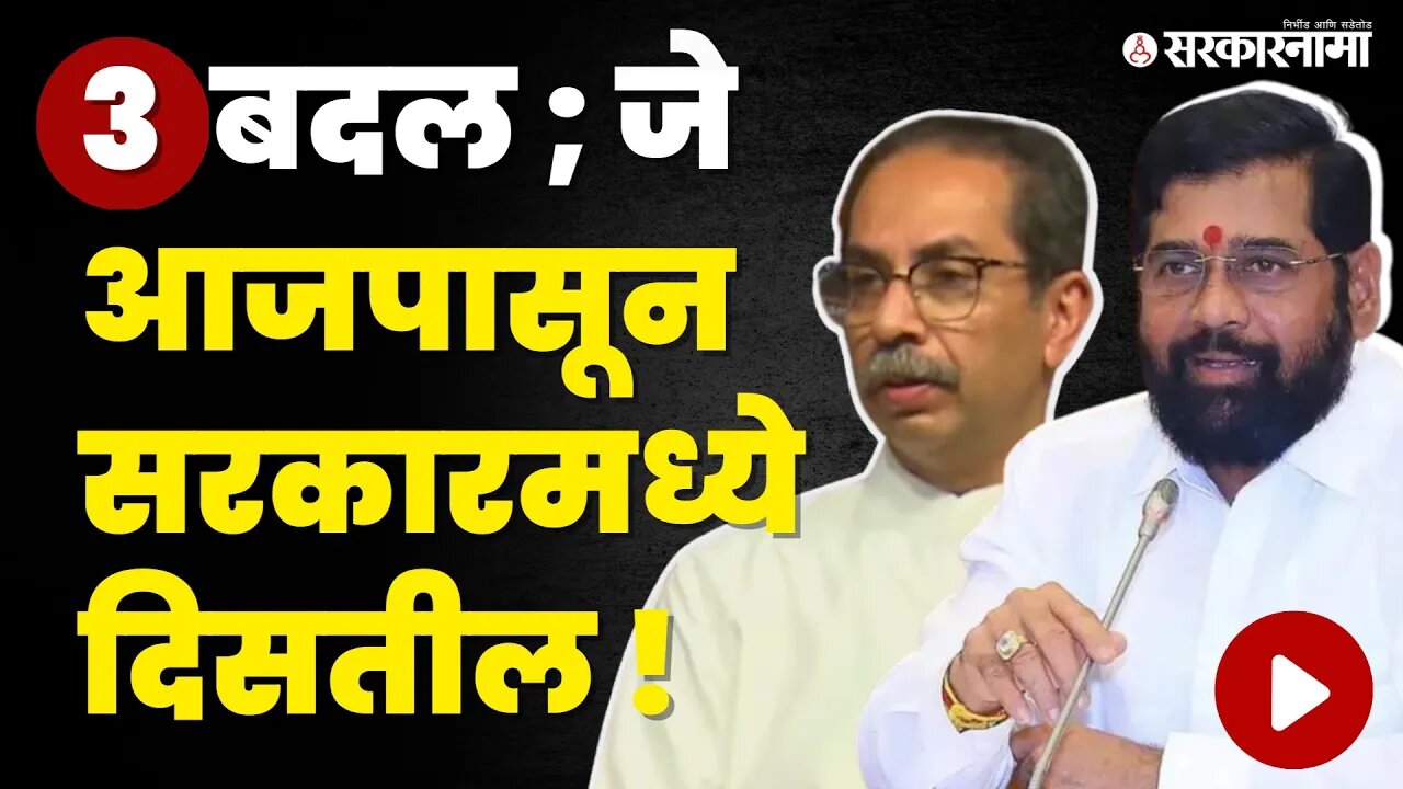 Supreme Court निकालानंतर सरकारमध्ये दिसतील बदल | Eknath Shinde | Devendra Fadanvis | Shivsena