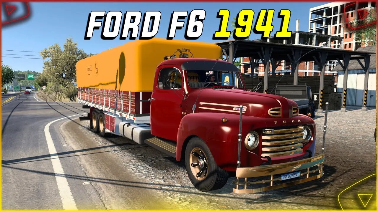 Mod Ford F6 F5 1941 Animação nas portas e janelas Euro Truck Simulator 2 1.45