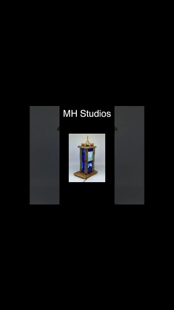 Birch Lamp Logs with Stained Glass 1 #Shorts