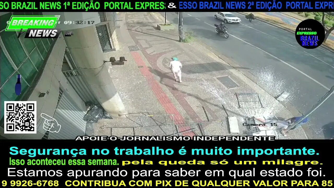 Homem despenca de anda-me pela queda só um milagre.