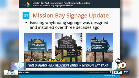 City of San Diego asks for input on new Mission Bay Park signs