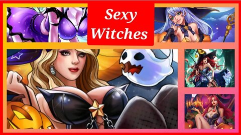 Beautiful Sexy Deadly and Magical Halloween Witches #halloween #witch #puzzle #videopuzzle