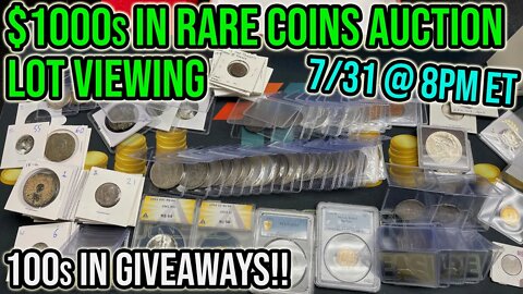 Selling $1000s In Rare Coins (US, World, Ancients, Errors, Silver, Gold) - Lot Viewing (7/31 8pm ET)