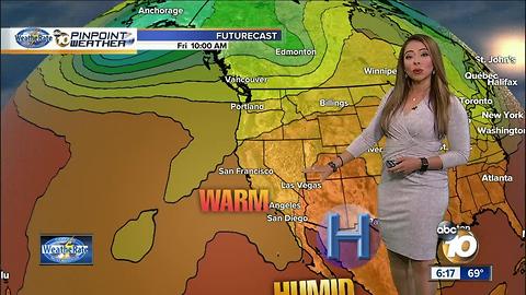 10News Pinpoint Weather with Meteorologist Angelica Campos