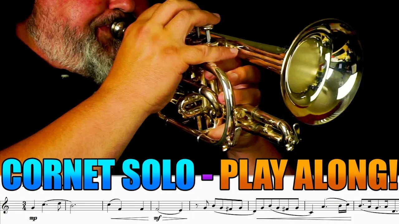 AMAZING CORNET CONTROL! Play Along "Bist Du Bei Mir" - G.H.Stolzel