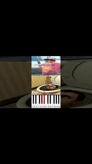 ROAD RAGE Guy Punching Window X Skibidi Toilet 😆😂🤣 - Octave Piano Tutorial