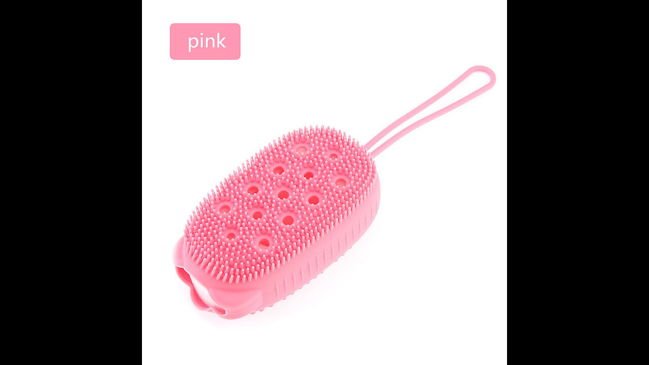 Silicone Body Scrubber Shower Exfoliating Scrub Sponge Bubble Bath Brush