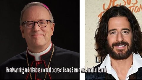 Heartwarming and hilarious moment between bishop Barron and Jonathan Roumie