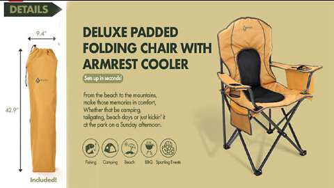 BEST Oversized Heavy Duty FOLDING CHAIR I've Ever Had!