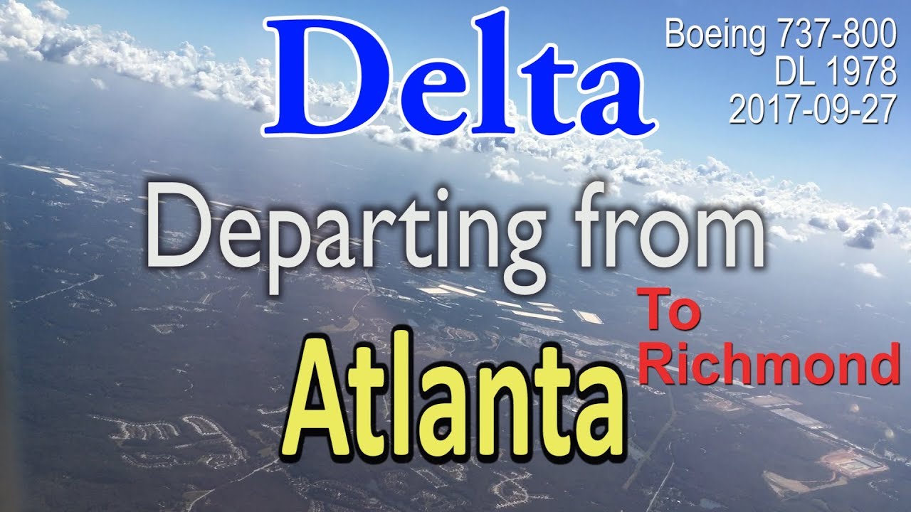 Boeing 737 departure from Atlanta to Richmond #DL1978