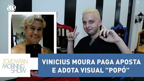 Vinicius Moura paga aposta e adota visual "Popó" | Morning Show