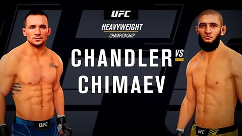 EA Sports UFC 4 Gameplay Khamzat Chimaev vs Michael Chandler