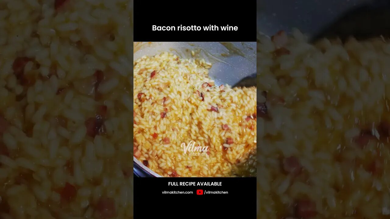 BACON RISOTTO WITH WINE #vilmakitchen