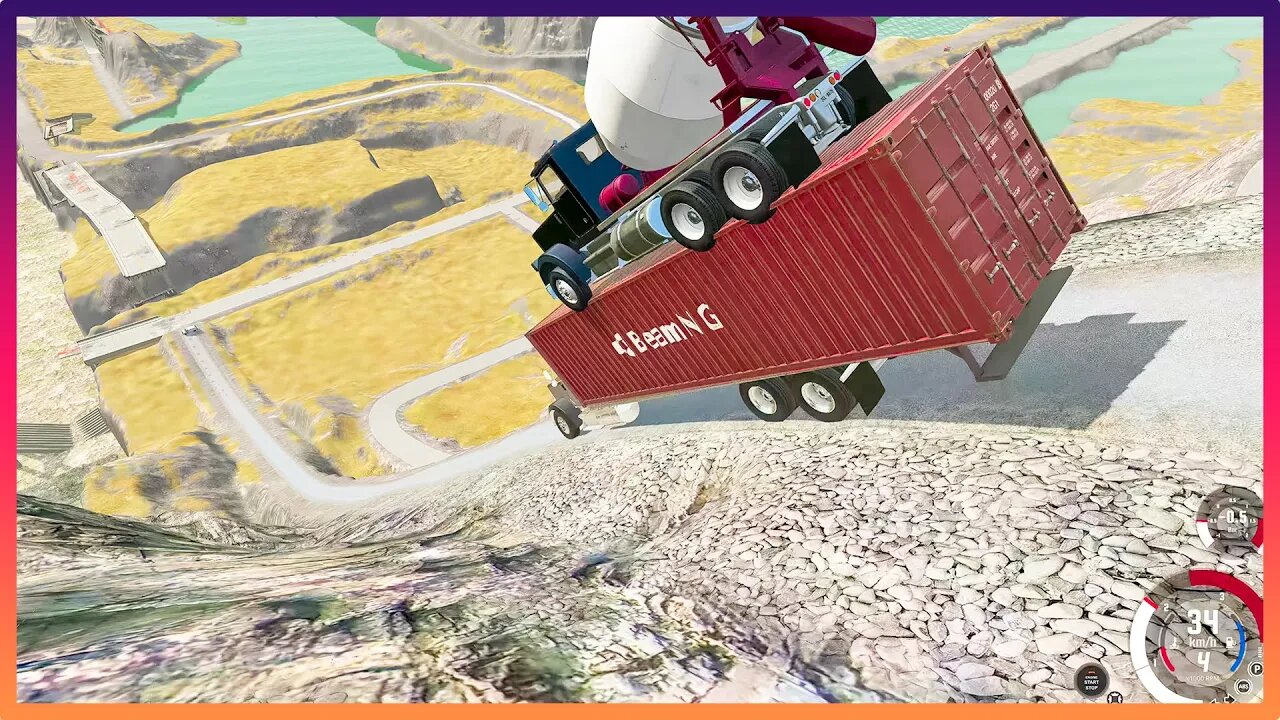 TruckFails | Transport Trucks Fails #104 | BeamNG.Drive |TrucksFails