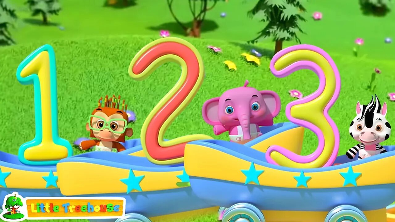 Numbers Train, Count 1 to 10, Kindergarten Learning Videos & Rhymes by Little Treehouse