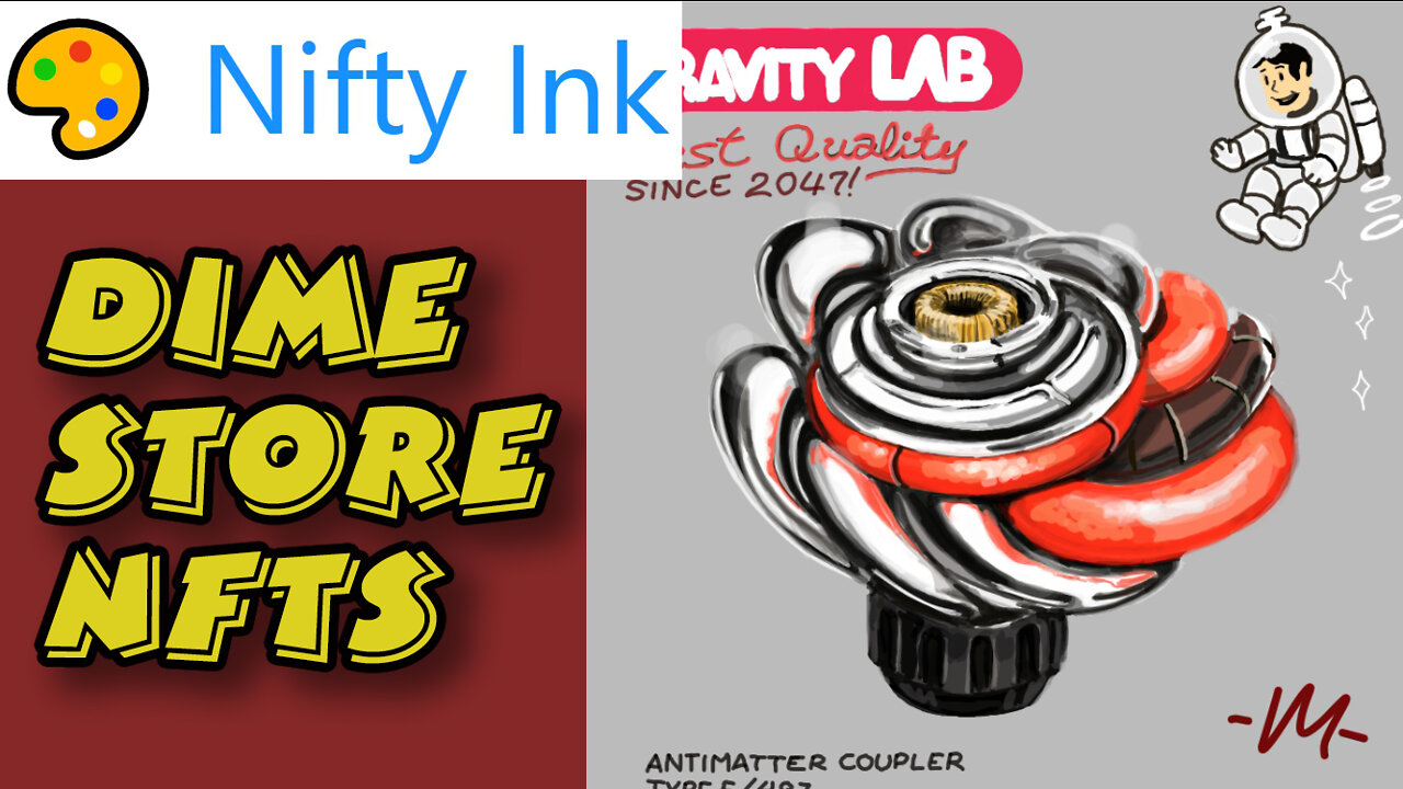 "Antimatter Coupler" NFT - Painting Future Tech Photo-Realism on Niftyink