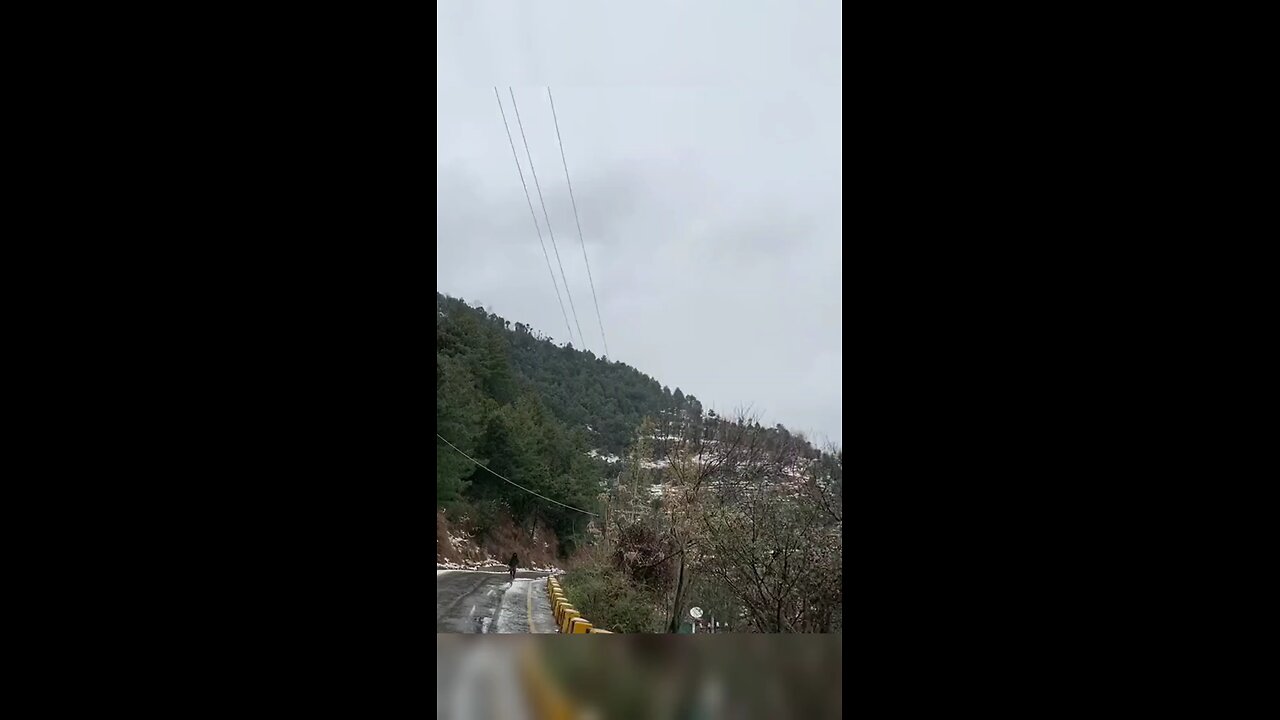 Snowfall on Hajira Road Azad Kashmir Pakistan