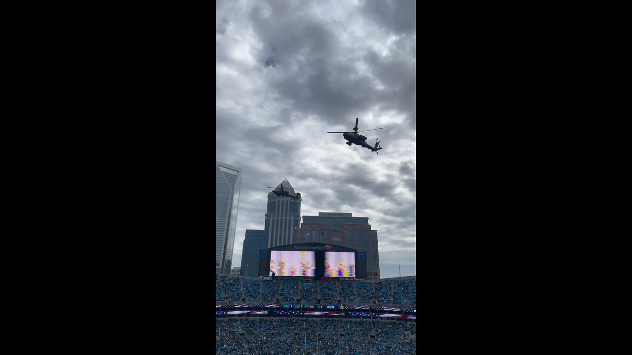 Sick opening to the Panther’s Game 🚁